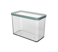 Rotho Loft caja de almacenamiento rectangular de 2,1 l con tapa y sello, plástico apto para alimentos (PP) sin BPA, turquesa/transparente, 2.1l (20.0 x 10.0 x 14.2 cm)