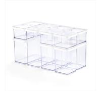 Rotho Loft Set de 12 Recipientes Herméticos - Botes de Cocina Apilables | Fiambreras para despensa de 0,5 a 2,1 l, transparentes y sin BPA, aptas para lavavajillas, calidad de fabricación suiza