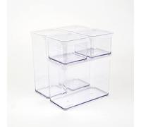 Rotho Loft Set de 5 Tarros de Almacenamiento con Tapa Hermética | Recipientes transparentes sin BPA para alimentos secos, aptos para lavavajillas y congelador, hechos en Suiza