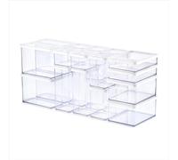 Rotho LOFT Set de recipientes 24 piezas, Plástico, transparente/blanco, 2x 2,25 l, 4x 2,1 l, 3x 1,5l, 7x 1,0 l, 8x 0,5 l