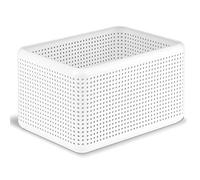 Rotho Madei, Caja de almacenamiento 13l, Plástico PP sin BPA, blanco, 13l 32.6 x 23.8 x 18.8 cm