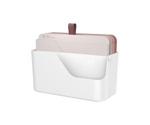 Rotho MyPaper - Organizador de documentos My Paper Plus, plástico (PP) sin BPA, blanco/rojo, (36,4 x 16,8 x 31,7 cm)