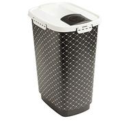 Rotho MyPet Cody Recipiente de comida para mascotas 25l con tapa, plástico alimentario (PP) sin BPA, negro, 25l (33.0 x 25.0 x 46.3 cm)