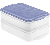 Rotho Nevera Rondo 2 x 1,35 l horizon blue - Fiambrera hermética