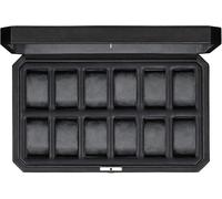 ROTHWELL Caja de reloj de cuero con 12 ranuras para hombres, organizador de exhibición de caja de reloj de lujo, soporte para cajas de almacenamiento para hombres(negro/gris)