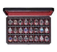 ROTHWELL Caja para 24 relojes (negro/rojo)