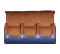 ROTHWELL Estuche de viaje para 3 relojes | Resistente protección portátil, se adapta a todos los relojes de pulsera y relojes inteligentes de hasta 50 mm (azul/bronceado)