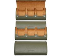 ROTHWELL Estuche de viaje para 3 relojes | Resistente protección portátil, se adapta a todos los relojes de pulsera y relojes inteligentes de hasta 50 mm (verde/bronceado)