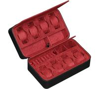 ROTHWELL Organizador de almacenamiento para 8 relojes de viaje, para 8 relojes, gafas de sol, anillos y gemelos | Protección portátil resistente con cremallera, se adapta a la mayoría de los relojes