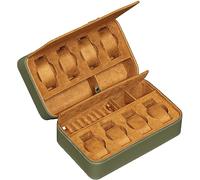 ROTHWELL Organizador de almacenamiento para 8 relojes, gafas de sol, anillos y gemelos, protección portátil resistente con cremallera, se adapta a la mayoría de relojes de pulsera y relojes