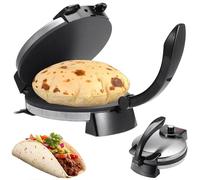 Roti Maker Eléctrico 10 Inch - 1800W Chapati Maker con Control de Temperatura Ajustable, Máquina Antiadherente para Flatbread para Roti, Tortilla, Pancake, Wraps & Omelette