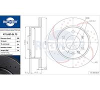 ROTINGER 2x Disco de Freno Ø298 MM Completo Trasero para Mercedes Sprinter 35-T
