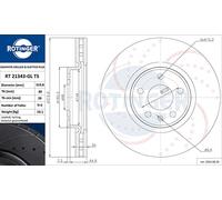 ROTINGER 2x Disco de Freno Ø320 MM Ventilado Delant. para Audi A7 Sportback A5