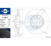 ROTINGER 2x Disco de Freno Delantero Ø288mm Apto para Audi A4 8EC B7 2.0 1.6 8E2