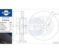 ROTINGER 2x Disco de Freno Delantero Ø296mm para Nissan Qashqai + 2 J10 JJ10 2.0