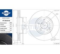 ROTINGER 2x Disco de Freno Delantero Ø299.5 MM Ventilado para Mercedes-Benz