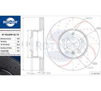ROTINGER 2x Disco de Freno Delantero Ø312 MM Perforado Ventilado para BMW 3er