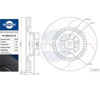 ROTINGER 2x Disco de Freno Delantero Ventilado para Audi A6 Avant VW Faetón 4F5