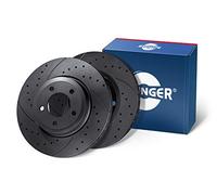 ROTINGER Rotores de discos de frenos (eje posterior, Juego de 2 piezas) Con revestimiento anticorrosión, RT 21323-GL T5