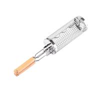 Rotissary - Jaula de parrilla para barbacoa, cesta rodante, cesta de parrilla de diseño giratorio para asar al aire libre | Jaula cilíndrica giratoria de acero inoxidable, accesorios de parrilla