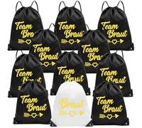 ROTKUSZ 11 Bolsas de Deporte para Despedida de Soltera con Cordón, Bolsa de Cuerda de Novia o Dama de Honor, Bolsa de Deporte Gimnasio, Suministros para Fiestas de Boda, Bolsas de Regalo