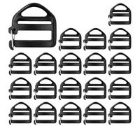 ROTKUSZ 20 Piezas de Hebillas de Repuesto para Mochila, Hebillas Ajustables Cierre Rápido de Plástico, para Mochilas Maletas Equipaje Reparación de Correas 25mm