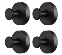 ROTKUSZ 4PCS Ganchos Ventosa de Vacío Colgador Ventosa Ultra Fuerte Toalleros de Gancho para Baño Cocina Sin Agujeros Ganchos Ventosa para Pared Colgador Ganchos de Succión Negro