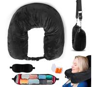 ROTKUSZ Almohada de Cuello Rellenable para Viajes, Cojin Viaje Cuello, Almohada de Cuello Rellena con Ropa, Solo Funda de Almohada de Viaje para Viajar En Automóvil o Avión