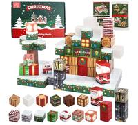 ROTKUSZ Bloques de Construcción Magnéticos 150 Piezas, Juego Magnetic Blocks Tiles Construcción, Serie Navidad, Juguete Stem Sensorial Montessor
