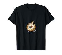 Roto, brújula, dirección, perdido, Concepto, ilustración Camiseta
