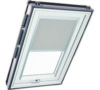 Roto Estor Opaco Original ZRV, oscurecimiento Casi Completo, riel de guía Plateado, Serie Designo R6/R8, i8 y Classic 64/84, tamaño 134/098, 13/09, Color Gris Claro