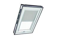 Roto Estor Opaco Original ZRV, oscurecimiento Casi Completo, riel de guía Plateado, Serie Designo R6/R8, i8 y Classic 64/84, tamaño 134/140, 13/14, Color Gris Claro
