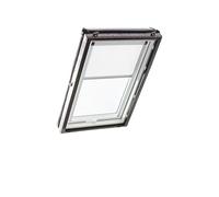 Roto Estor Opaco ZRV eléctrico, Casi Completo, riel de guía Plateado para claraboya de la Serie Designo R4/R7 y Classic 43/73 con tamaño 074/118 | 07/11 Blanco