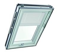 Roto Persiana Veneciana Original ZJA para claraboya - riel de guía Plateado - Persiana para Series Designo R6/R8, i8 y Classic K 64/84 - Tamaño 134/078 | 13/07 - Color de la Tela Blanca