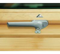 Roto - Tirador de ventana original para ventanas de techo de las series 3/4/7 R3/R4/R7, se puede cerrar con llave, seguridad infantil con cerradura y llave, color plateado, 15 x 10 x 6 cm