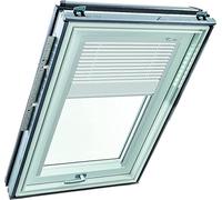 Roto ZJA - Estor Veneciano Con Riel de Guía de Aluminio Plateado Para Ventanas de Techo Designo R6/R8, i8 y Classic K 64/84, Tamaño 114/078 11/07, Color Blanco