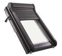 Roto ZRO - Estor Enrollable Manual con manivela - Listones de Aluminio de Doble Pared - Estor Exterior para Ventanas de tejado Roto Serie Designo R6/R8 - Tamaño 065/118 | 06/11 - Color Antracita