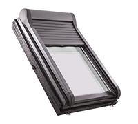 Roto ZRO - Persiana enrollable manual con manivela, color antracita metálico, doble pared, para ventanas de techo serie Designo R7 con tamaño 065/118 | 06/11