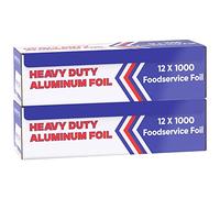 Rotolo di pellicola in alluminio resistente, di grado commerciale, 1000 m, per industria alimentare, resistente foglio d'argento, 30,5 x 1000 m