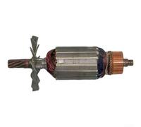 Rotor de cobre de 8 dientes para máquina de corte de acero 240, distancia del eje de 155 mm, pieza de repuesto de armadura de motor de 198 mm de longitud para reparación de amoladora eléctrica