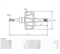 Rotor del alternador AR5023R AS-PL