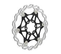 Rotor Flotante Para Bicicleta De 160 Mm, 180 Y 203 Con Disipación Calor, Freno Disco Hidráulico Apto para SHIMANO Disco freno Disco de freno trasero(180MM Black)
