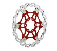 Rotor Flotante Para Bicicleta De 160 Mm, 180 Y 203 Con Disipación Calor, Freno Disco Hidráulico Apto para SHIMANO Disco freno Disco de freno trasero(180MM Red)