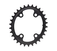 Rotor Plato Shimano GRX, 4 brazos, Q-Rings, círculo de agujeros de 110/80 mm negro 31 dientes