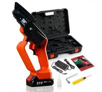 ROTORAZER Mini Motosierra de Batería 21V - Sierra Eléctrica de Mano con Deflector de Seguridad Exclusivo, Motor de Cobre Puro, Sierra de Mano Ligera para Poda de Jardín y Corte de Madera