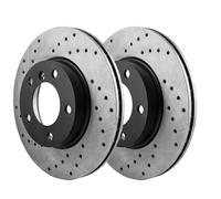 Rotores de disco de freno GT Sport compatibles con BMW SERIES 3 E46 Compact 2001 2002 2003 2004 2005 320td 325ti - 0431GVR - Delantero - ventilado - Agujeros 5 - Diámetro 300x22