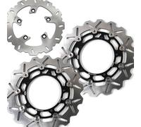 Rotores Discos de Freno Delantero Trasero para FZ6 S2 2007-2008 / FZ6 FAZER S2 2007-2009 Accesorios de Motocicletas FZ600 FAZER S2 Negro