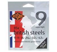 Rotosound BS British Steels Juego de Guitarra Eléctrica de Acero Inoxidable Super Light 9-42 BS9