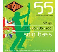 Rotosound Cuerdas para bajo eléctrico SOLO 55 STAINLESS PRESSURE WOUND 4-Cuerdas SM55 Hybrid 40-100