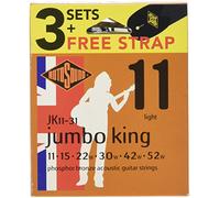 Rotosound Cuerdas para guitarra acústica JUMBO KING 3 juego de Cuerdas + correa J11-31-F